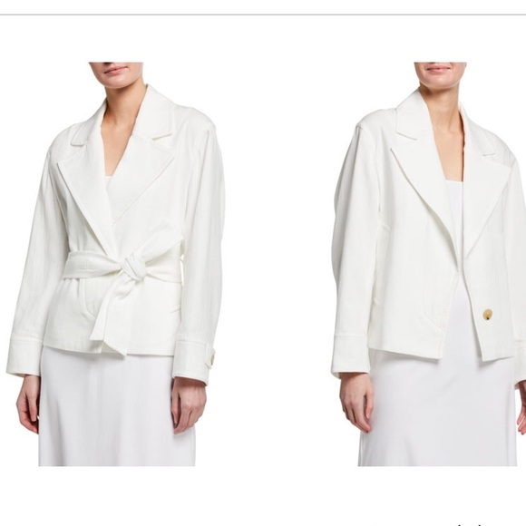 Vince Belted White Jacket - Picture 1 of 10